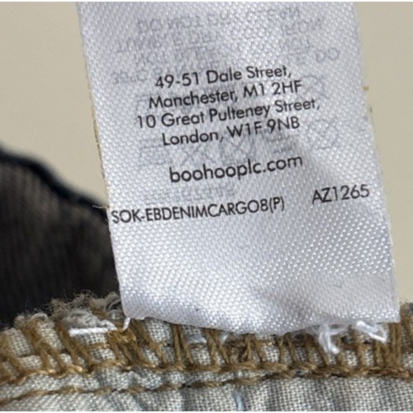 NWT boohooMAN Jeans Sz 46 Button Fly Plus Relaxed Rigid Ripped Carpenter Cargo - Picture 13 of 15